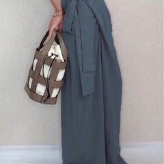 新品　ハイウエスト ボウタイ レディース コーデ ガウチョパンツ レディースの画像