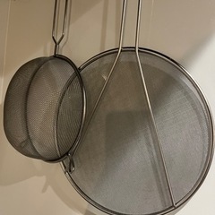 油はね防止ネット&ステンレスざる