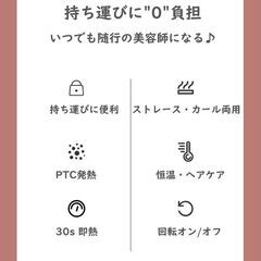 【新品・未使用】ストレート/カール両用 コンパクトヘアアイロンの画像