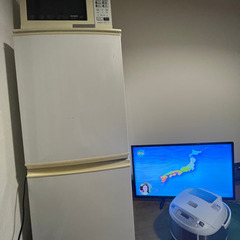 液晶テレビ•冷蔵庫•電子レンジ•炊飯器　一人暮らし単身用家電セット（8/28までに引き取り来てくださる方限定）