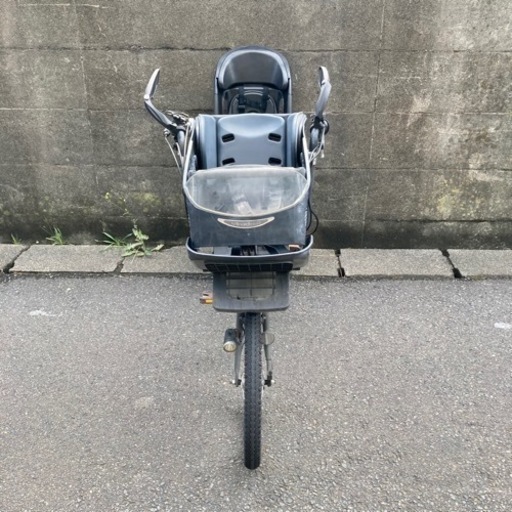 ３人乗り電動アシスト自転車　カーキ色　ヤマハYAMAHA PAS Kiss 子供乗せ自転車 電動自転車【キズ/汚れ/サビあり】