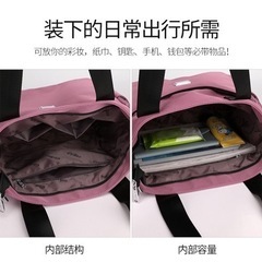 新品 カキ色 男女共通 ナイロン撥水加工トート肩掛けバッグの画像