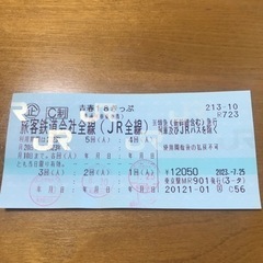 青春18切符　2回分