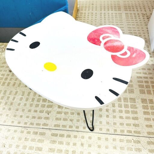 【半額】サンリオ ちゃぶ台 折りたたみ レトロ 家具 ハローキティ