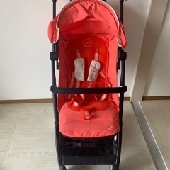 cybex gold ベビーカー　ハイビスカスレッドの画像