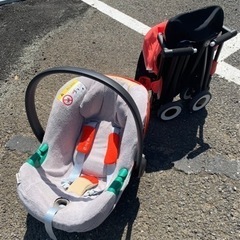 cybex gold ベビーカー　ハイビスカスレッドの画像