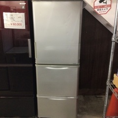 フリーケースヒビ有 凹み有 冷蔵庫 シャープ SJ-W351D-S 2018年製 350L 3