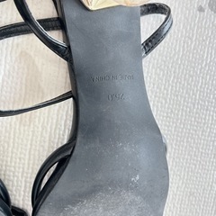 (取引中)GRL 黒 クリアヒールサンダル (25.0cm)の画像