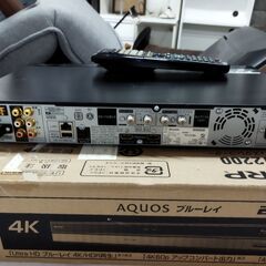 【中古ジャンク】シャープ BD-UW2200 AQUOS(アクオス) HDD・2チューナー搭載ブルーレイレコーダー Ultra HDブルーレイ再生対応（HDDなし）の画像