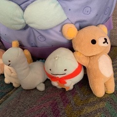 すみっこぐらし　ぬいぐるみ　リラックマ　ぬいぐるみ　全部まとめての画像