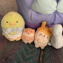 すみっこぐらし　ぬいぐるみ　リラックマ　ぬいぐるみ　全部まとめての画像