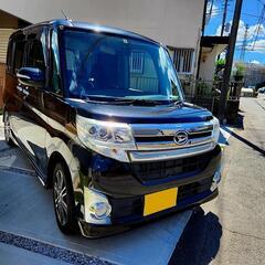 値下げ！タントカスタムRS ターボ　低走行、ワンオーナー、修復無、後席モニタ等オプション多数の画像