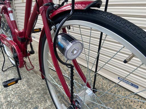 新品☆未使用 ママチャリ オートライト付き 26インチ シマノ6段ギア ロゼ