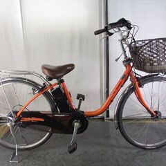 C993★整備済み　中古電動自転車★Panasonic　リチウムVIVI　ＤＸ【26インチ　オレンジ　バッテリー新品8.9Ah】