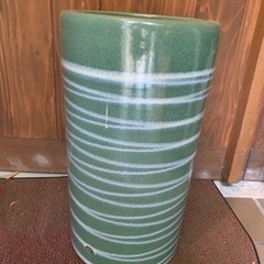 傘立て 陶器 緑 