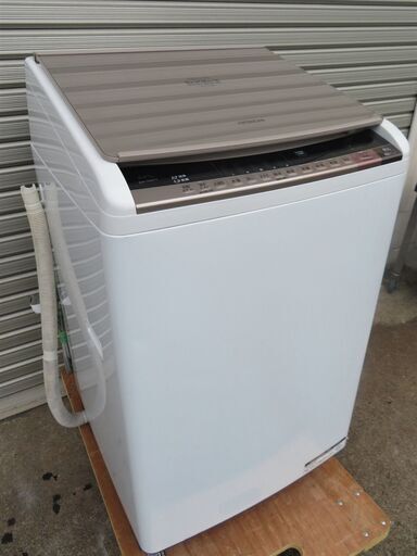 28 【愛知店舗・清掃済】 日立　8.0㎏  全自動洗濯機  乾燥機4.5kg　2015年