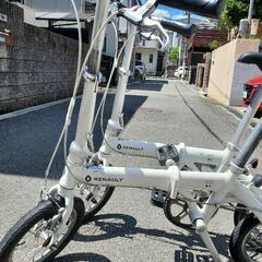 RENAULT(ルノー)折りたたみ自転車　中古 RENAULT ルノー 折りたたみ自転車 ホワイト - メルカリ
