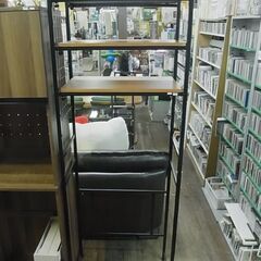 アイアンシェルフ　メタルシェルフ　スチールラック　伸縮式　棚板付...