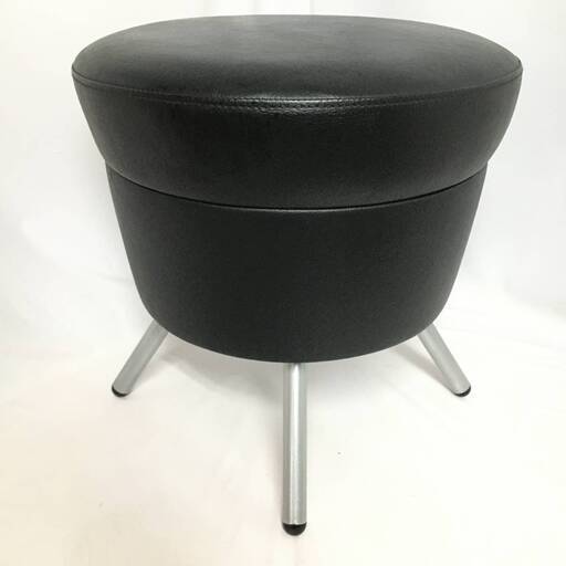 ut11/62 oliver/オリバー スツール チェア ブラック STOOL 椅子 イス インテリア S・CS-8534 店舗什器 オットマン オフィス家具⑪○