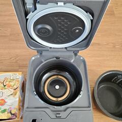 ★グルメ三昧 電子レンジ で1台5役 ★三菱 蒸気レス 炊飯器 NJ-XS10J セット！の画像