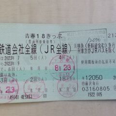 お話し中　青春１８きっぷ　１回分