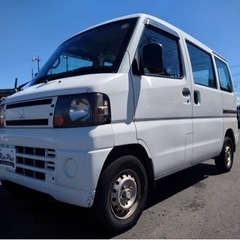 総額19.8万円 三菱 ミニキャブ CD 車検2年付き 機関良好 8万キロ台 ハイルーフ 純正ラジオの画像