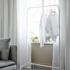 八王子| IKEA MULIG ムーリッグ ハンガーラック, ホワイト, 99x152 cmの画像