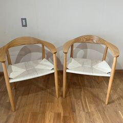 2脚セット　ウェグナー　ザチェア　リプロダクト　ペーパーコードの画像