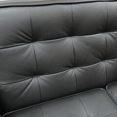 三人掛け ウッドフレームソファ オットマン付き【モノ市場安城店】125の画像