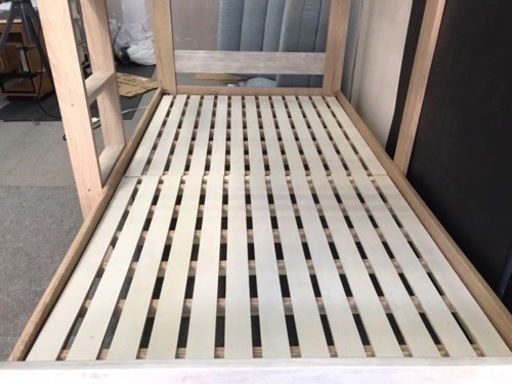 2段ベッド　北欧　耐震　耐荷重　シングル　カントリー　大川家具　程度良好