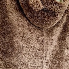 抱っこ紐ケープ　防寒カバー　クマ耳ブランケットの画像
