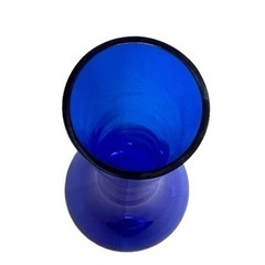 SHOEI CRAFT JAPAN ショウエイ クラフト花瓶 花器 フラワーベース 洋風 インテリア 雑貨 小物 ガラス製 ブルー 青 置物 飾り物 オブジェ の画像