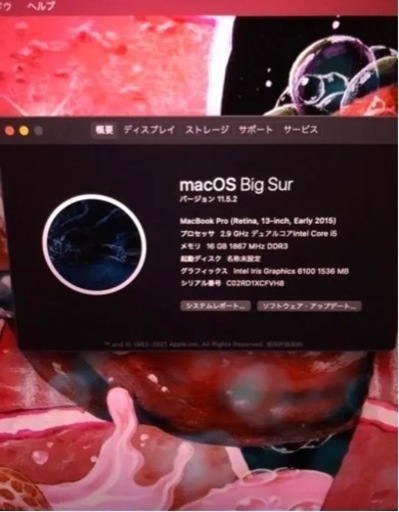 MacBook Pro 13inch Early2015 16GB/512GB