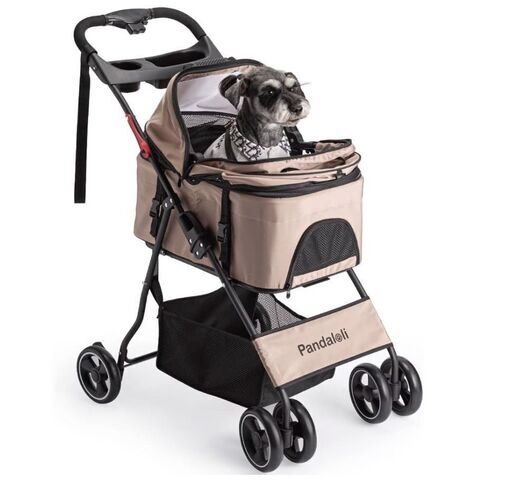【新品未使用品 2023年8月29日までの限定です！】Pandaloli ペットカート ベビーカー 耐荷重20Kg ベージュ色
