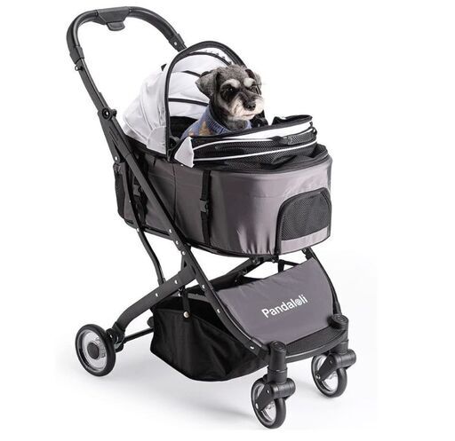【新品未使用品 2023年8月29日までの限定です！】Pandaloli ペットカート 耐荷重30Kg グレー色