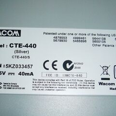 Wacom ペンタブレット　CTE-440動作品-シルバーの画像