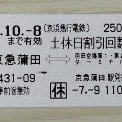京浜急行電鉄（京急）京急蒲田から羽田空港国内線ターミナル土休日割...