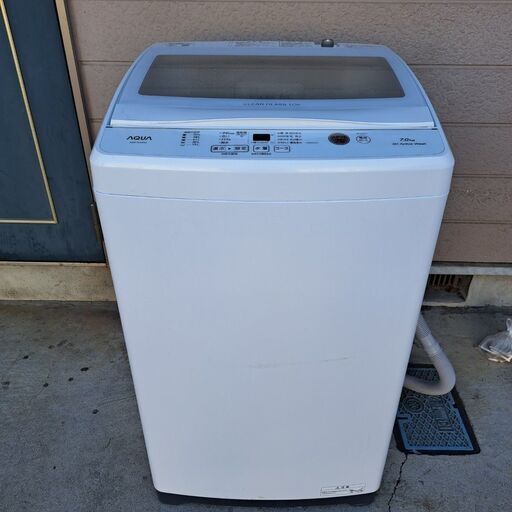 値下げ AUA アクア 全自動洗濯機 7.0kg 簡易乾燥(送風機能) 2022年製 AQW-S7M