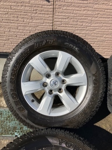 半額値下げ‼️【バリ溝20年製】プラド ランクルプラド ヨコハマ ジオランダーAT G015 150中期 トヨタ純正ホイール タイヤ セット 265/65r17 7.5J +25 ハイラックス サーフ FJクルーザー ランドクルーザープラド