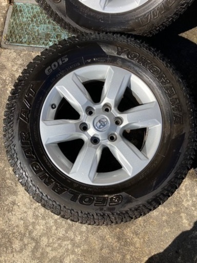 半額値下げ‼️【バリ溝20年製】プラド ランクルプラド ヨコハマ ジオランダーAT G015 150中期 トヨタ純正ホイール タイヤ セット 265/65r17 7.5J +25 ハイラックス サーフ FJクルーザー ランドクルーザープラド