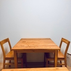無印良品 オーク材 ダイニングテーブルセット
