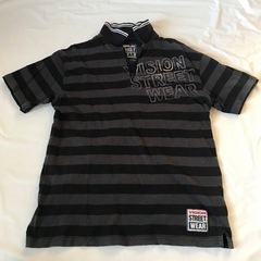 古着　ポロシャツ　2枚セット　黒　緑　ボーダー　オーシャンパシフィック　オシャレの画像