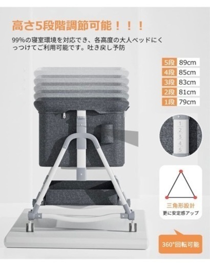 ベビーベッド 添い寝 折りたたみ ハイローベッド (値段交渉可能)