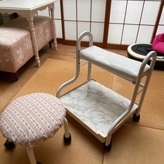 フットネイル用台とチェアー
