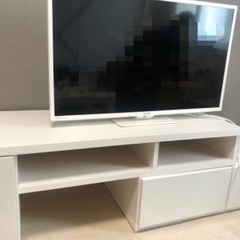白テレビ　テレビ台セット