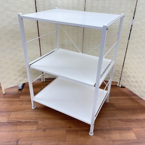 【9/29受け渡し予定あり】埼P◇エアリゾーム スチールレンジラック emery エメリー レンジ台 幅60cm キッチン収納 スライド棚板あり