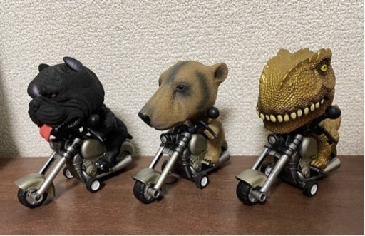 アニマルライダー3体（ミニカー？）