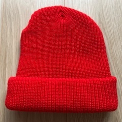 ニット帽★日本製 RED