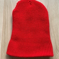 ニット帽★日本製 REDの画像