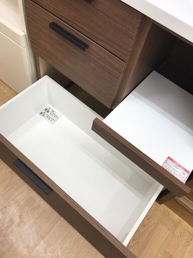★ジモティ割あり★  食器棚 ダークブラウン H194×W80×D43 クリーニング済み KJ2630